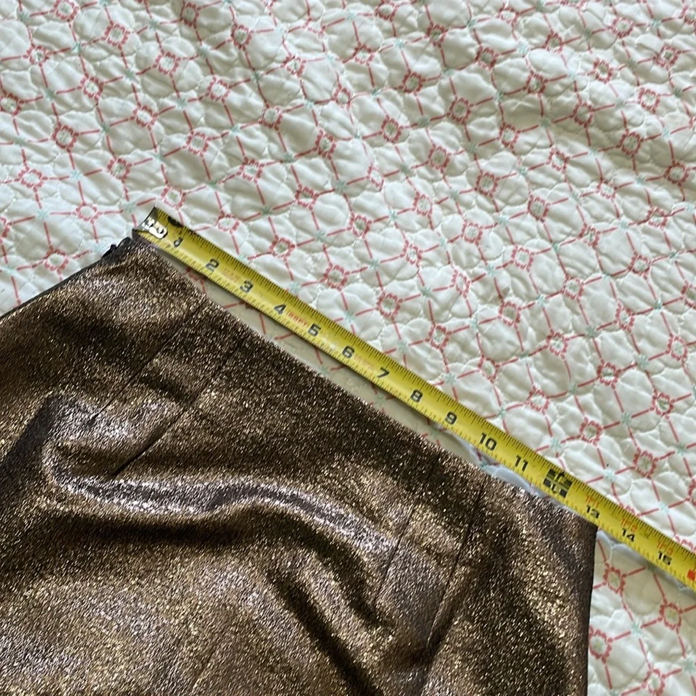 Loft metallic bronze skirt